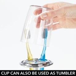 Acrylic Toothbrush Holder With Rinsing Cup 19 Acrylic Toothbrush Holder With Rinsing Cup -Home storage 2000 Square JPG 02604MDBA.02605MDBA.PT03