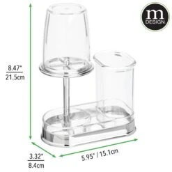 Acrylic Toothbrush Holder With Rinsing Cup 18 Acrylic Toothbrush Holder With Rinsing Cup -Home storage 2000 Square JPG 02604MDBA DIMS