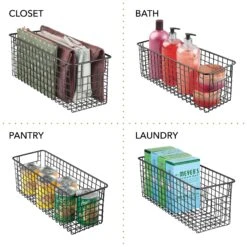 Wire Pantry Basket 16 X 6 X 6 -Home storage 2000 Square JPG 02651MDK.PT02