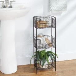 3-Tier Bathroom Basket Stand 25 3-Tier Bathroom Basket Stand -Home storage 2000 Square JPG 02704MDBST 2EPT01