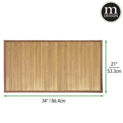 Bamboo Bath Mat With Woven Trim -Home storage 2000 Square JPG 02782MDBST.PT01
