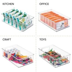 Stackable Kitchen Bin With Handles 10 X 6 X 3 12 Stackable Kitchen Bin With Handles 10 X 6 X 3 -Home storage 2000 Square JPG 03156MDB detail