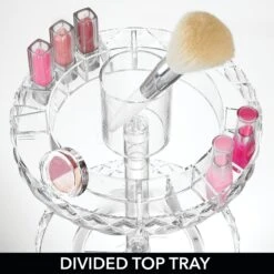 10" Acrylic 2-Tier Rotating Makeup Organizer 9 10" Acrylic 2-Tier Rotating Makeup Organizer -Home storage 2000 Square JPG 03381MDBST.PT02