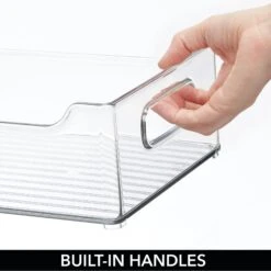 Stackable Kitchen Bin With Handles 14.5 X 8 X 4 13 Stackable Kitchen Bin With Handles 14.5 X 8 X 4 -Home storage 2000 Square JPG 04084MDK.PT03