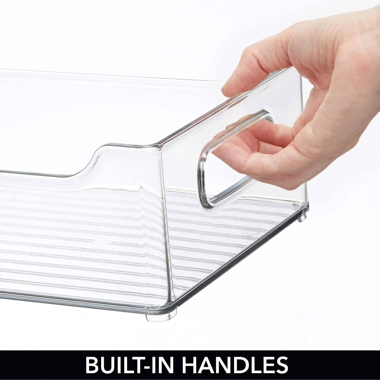 Stackable Kitchen Bin With Handles 14.5 X 8 X 4 4 Stackable Kitchen Bin With Handles 14.5 X 8 X 4 - Image 4