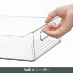 Kitchen Storage Bin With Handles 14 X 8 X 3.5 -Home storage 2000 Square JPG 04105MDK Detail