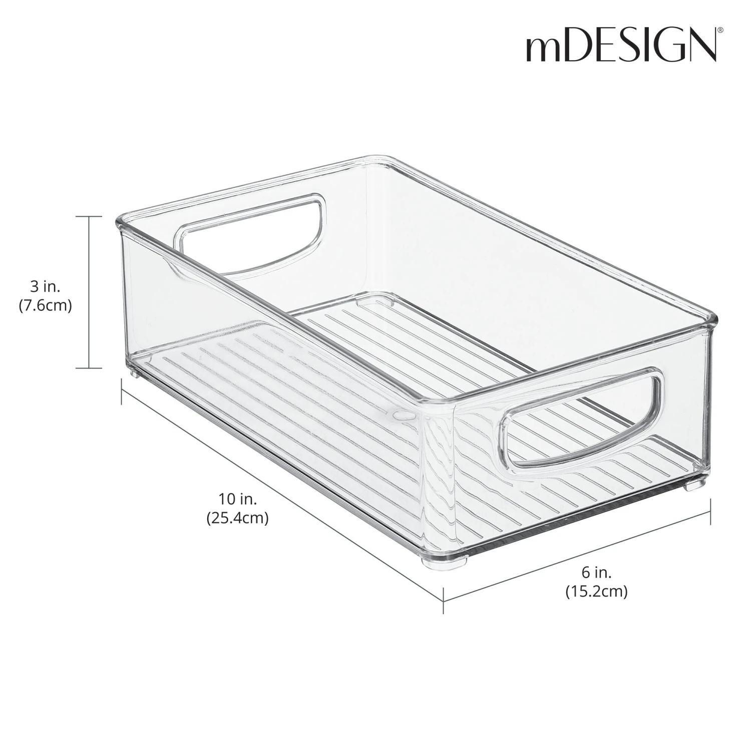 Stackable Kitchen Bin With Handles 10 X 6 X 3 3 Stackable Kitchen Bin With Handles 10 X 6 X 3 - Image 3