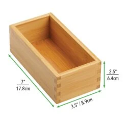 Bamboo Kitchen Drawer Organizer 7 X 3.5 X 2.5 -Home storage 2000 Square JPG 06089MDK.PT03