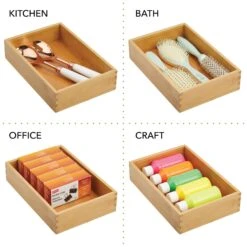 Bamboo Kitchen Drawer Organizer 10 X 6.5 X 2.5 9 Bamboo Kitchen Drawer Organizer 10 X 6.5 X 2.5 -Home storage 2000 Square JPG 06091MDK.PT02