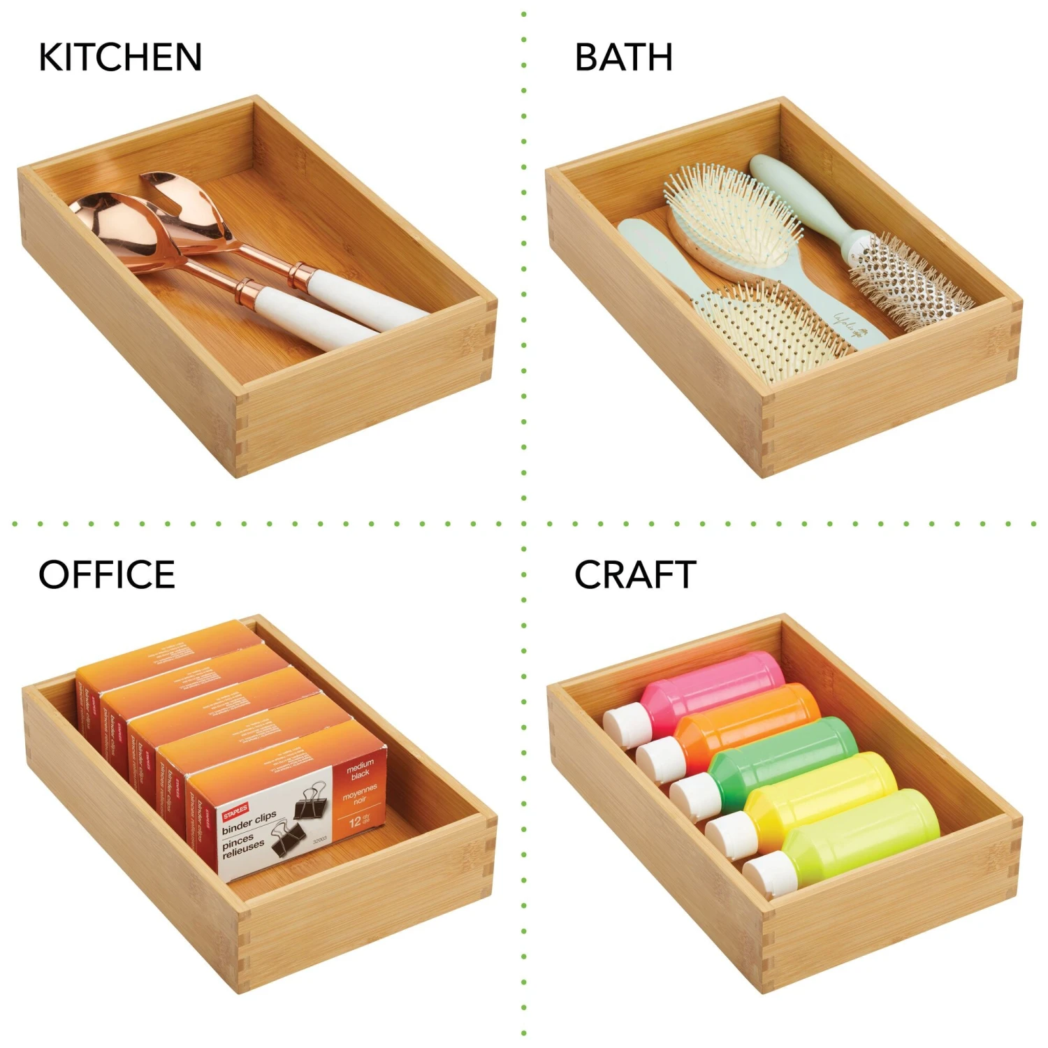 Bamboo Kitchen Drawer Organizer 10 X 6.5 X 2.5 5 Bamboo Kitchen Drawer Organizer 10 X 6.5 X 2.5 - Image 5