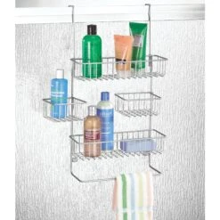 Over-the-Door Shower Caddy With Baskets And Towel Bar 21 Over-the-Door Shower Caddy With Baskets And Towel Bar -Home storage 2000 Square JPG 06124MDBST.PT06