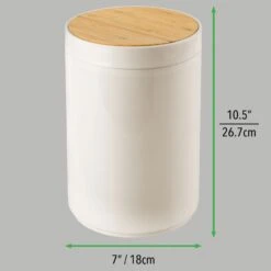 5-Liter Bamboo Swing Lid Trash Can -Home storage 2000 Square JPG 06134MDBA.PT04