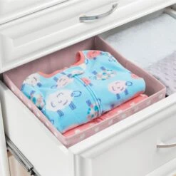 Polka Dot Bin With Front Handle Set 11 X 11 X 8 -Home storage 2000 Square JPG 06137MDB.PT01