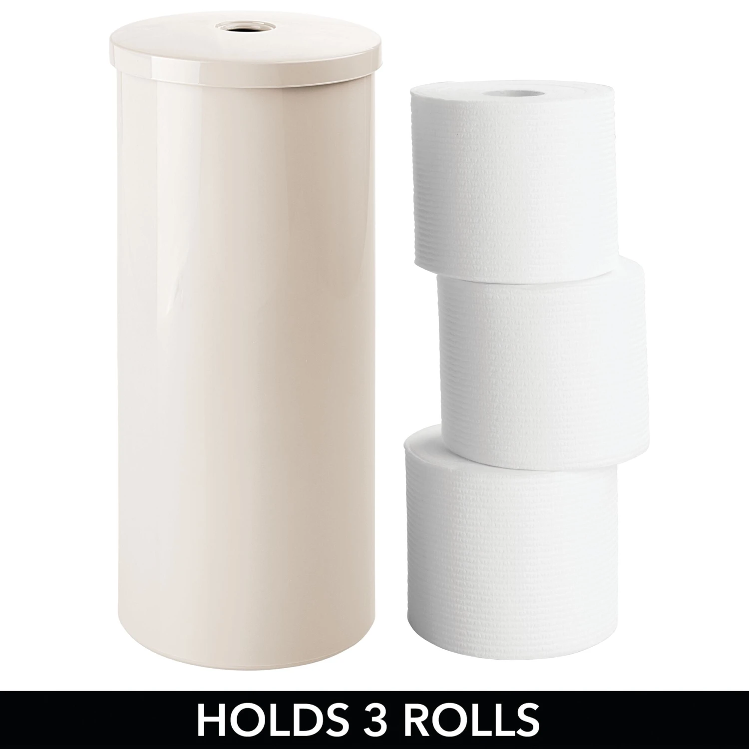 3-Roll Toilet Paper Roll Reserve Canister 6 3-Roll Toilet Paper Roll Reserve Canister - Image 6