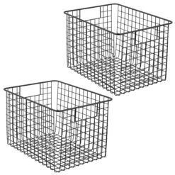 Wire Pantry Basket With Handles 12 X 9 X 8 28 Wire Pantry Basket With Handles 12 X 9 X 8 -Home storage 2000 Square JPG 06186MDK Outline
