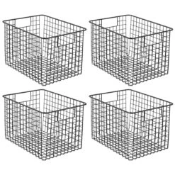 Wire Pantry Basket With Handles 12 X 9 X 8 31 Wire Pantry Basket With Handles 12 X 9 X 8 -Home storage 2000 Square JPG 06186MDK Outline 1