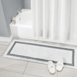 Non-Slip Border Bath Runner -Home storage 2000 Square JPG 06260MDBST.PT03