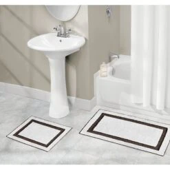 Non-Slip Border Bath Rug Set -Home storage 2000 Square JPG 06263MDBST.PT01