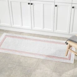 Non-Slip Border Bath Runner -Home storage 2000 Square JPG 06271MDBST.PT01