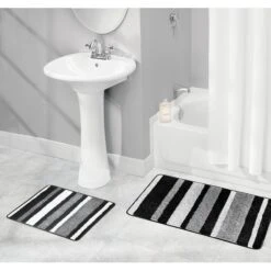 Striped Bath Mat Set -Home storage 2000 Square JPG 06285MDBST.PT01