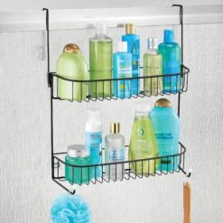 Wide Over-the-Door Shower Caddy With 2 Hooks -Home storage 2000 Square JPG 06322MDBST.PT01