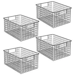 Wire Pantry Basket With Handles 12 X 9 X 6 -Home storage 2000 Square JPG 07298MDK 2EMAIN 3