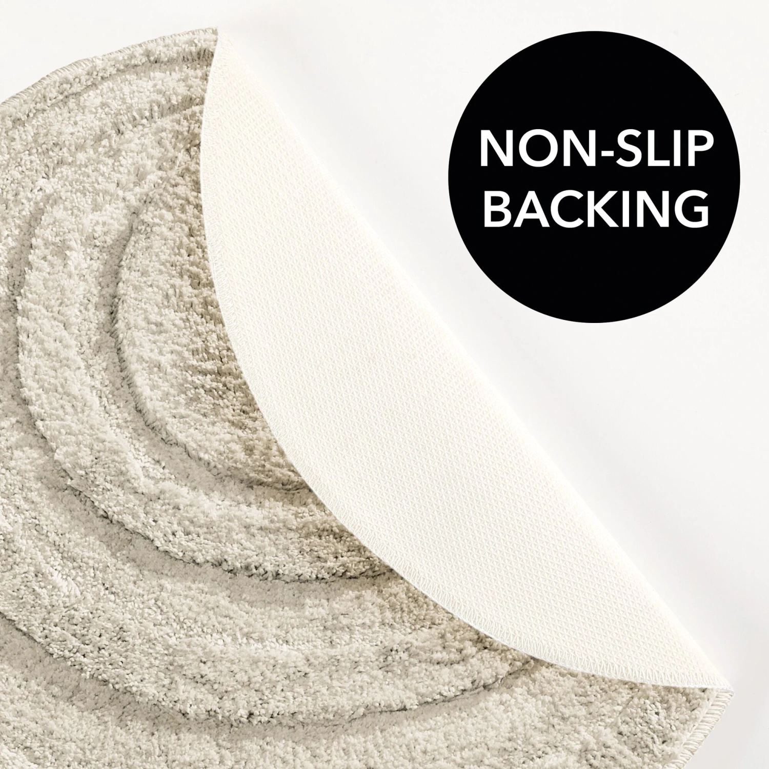 Concentric Circles Non-Slip Round Bath Mat 7 Concentric Circles Non-Slip Round Bath Mat - Image 7