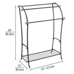 3-Tier Bathroom Towel Rack With Shelf -Home storage 2000 Square JPG 07398MDBST.PT02