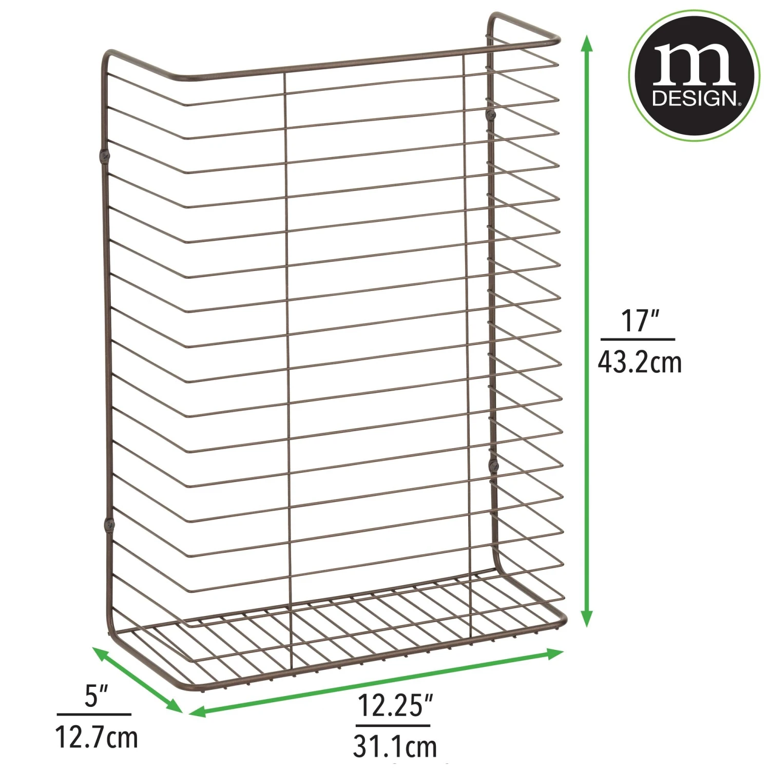 Wire Wall Basket 5 X 12 X 17 5 Wire Wall Basket 5 X 12 X 17 - Image 5