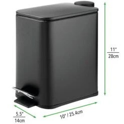 5-Liter Rectangular Step Trash Can -Home storage 2000 Square JPG 07640MDBA.PT04