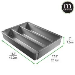 4-Section Expandable Cutlery Tray -Home storage 2000 Square JPG 07660MDK DIMS