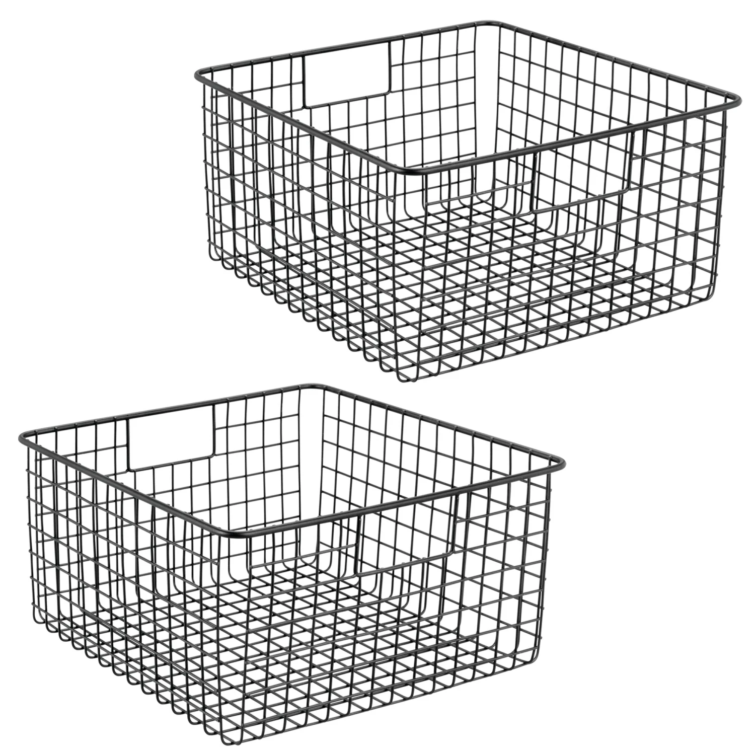 Wire Pantry Basket With Handles 12 X 12 X 6 11 Wire Pantry Basket With Handles 12 X 12 X 6 - Image 11