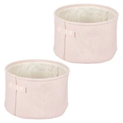 Round Cotton Bin With Handles 12 X 12 X 8 -Home storage 2000 Square JPG 080583MDBST Outline