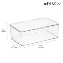 Hinged-Lid Craft Storage Box 7 X 10.5 X 3.5 8 Hinged-Lid Craft Storage Box 7 X 10.5 X 3.5 -Home storage 2000 Square JPG 08175MDHS Dimensions