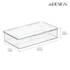 Stackable Lidded Organizer 7 X 10.5 X 2.5 -Home storage 2000 Square JPG 08189MDHS Dimensions