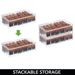 Stackable Battery Organizer 10 Stackable Battery Organizer -Home storage 2000 Square JPG 08264MDO.PT03