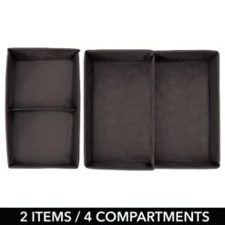 Divided Fabric Drawer Organizers 32 Divided Fabric Drawer Organizers -Home storage 2000 Square JPG 08290MDCO Detail