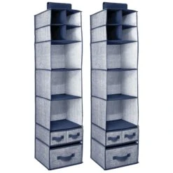 7-Section Hanging Closet Organizer With Drawers 20 7-Section Hanging Closet Organizer With Drawers -Home storage 2000 Square JPG 08390MDB Outline