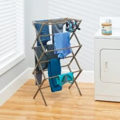 Bamboo Collapsible Clothes Drying Rack -Home storage 2000 Square JPG 08557MDL.PT05