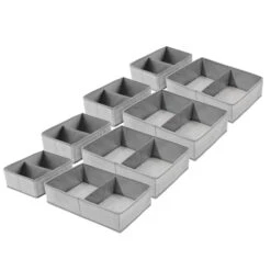 Divided Fabric Drawer Organizers 23 Divided Fabric Drawer Organizers -Home storage 2000 Square JPG 08994MDCO Outline 1