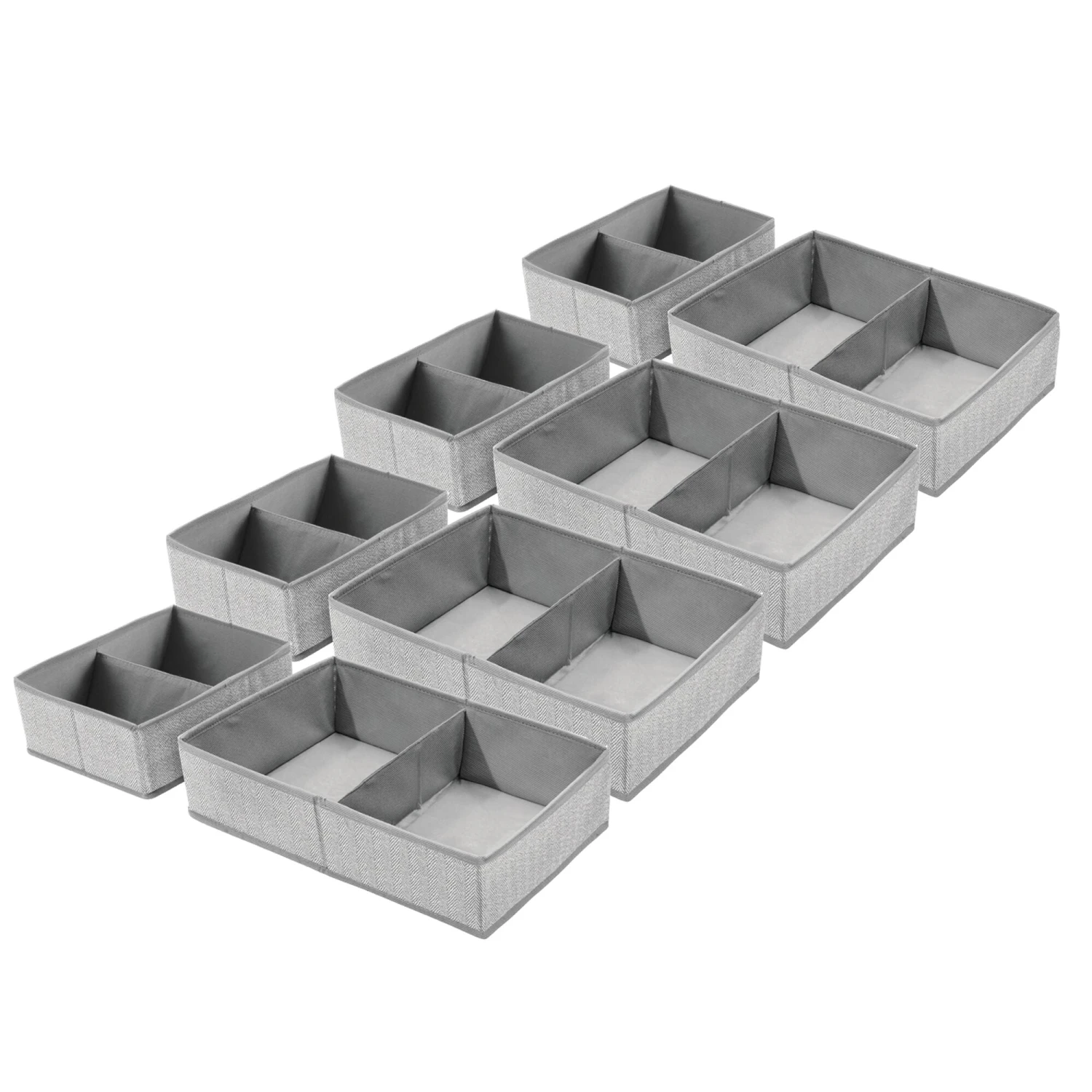 Divided Fabric Drawer Organizers 4 Divided Fabric Drawer Organizers - Image 4