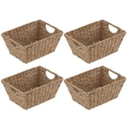 Woven Seagrass Basket 12 X 9 X 6 11 Woven Seagrass Basket 12 X 9 X 6 -Home storage 2000 Square JPG 09227MDHS Outline