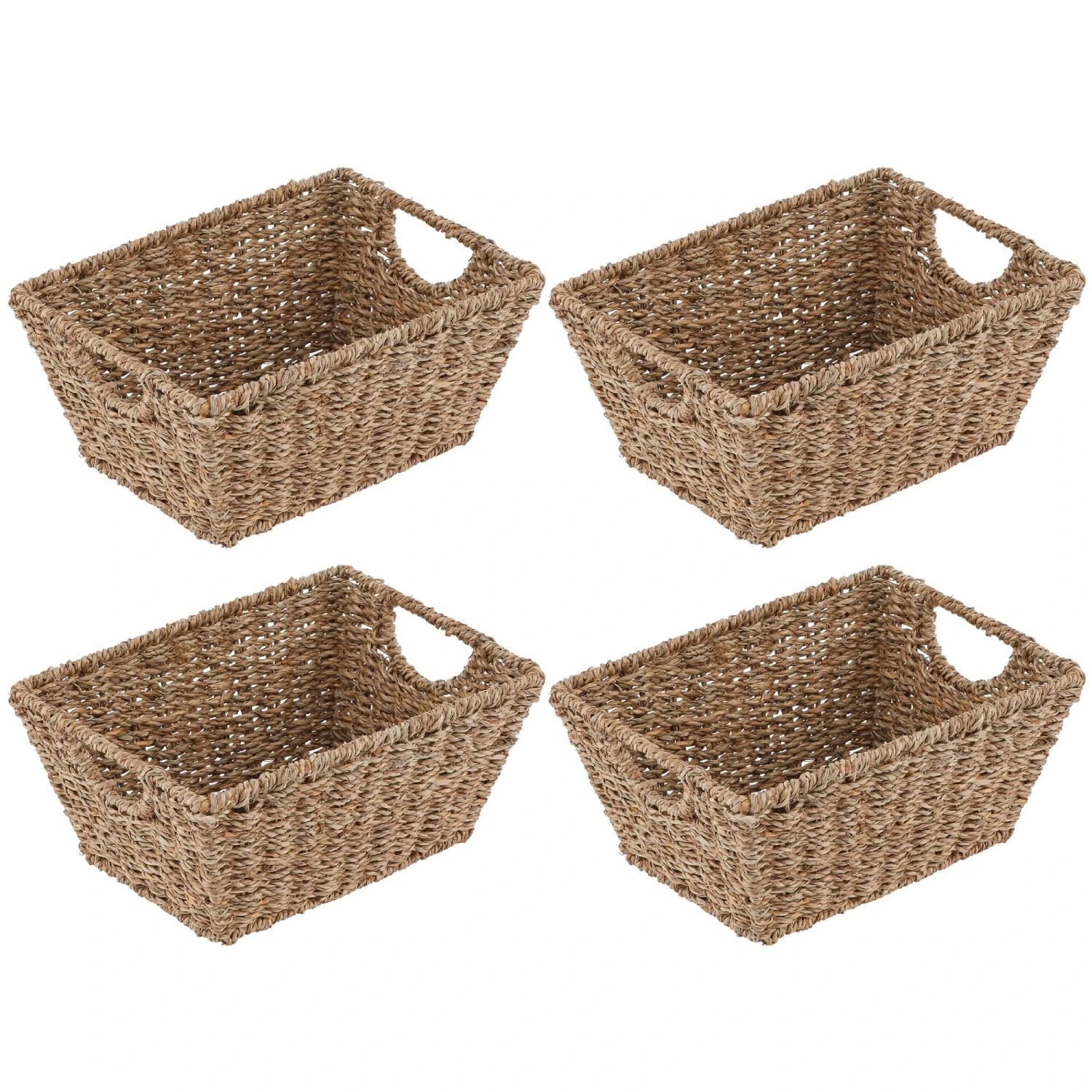 Woven Seagrass Basket 12 X 9 X 6 4 Woven Seagrass Basket 12 X 9 X 6 - Image 4