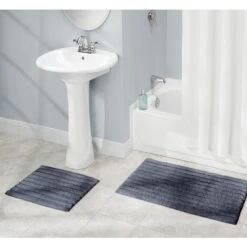 Cotton Ribbed Bath Mat Set -Home storage 2000 Square JPG 09325MDBST.PT01