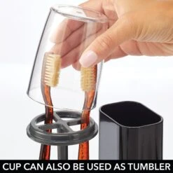 Toothbrush Holder With Rinsing Cup -Home storage 2000 Square JPG 09490MDBA.PT03