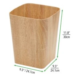 Square Bamboo Trash Can -Home storage 2000 Square JPG 09770MDHS.PT02