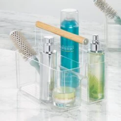 Divided Bathroom Caddy With Bamboo Handle 18 Divided Bathroom Caddy With Bamboo Handle -Home storage 2000 Square JPG 09788MDBST.PT01