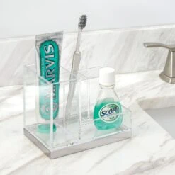 4-Section Toothbrush And Toothpaste Holder -Home storage 2000 Square JPG 09876MDBST glam2