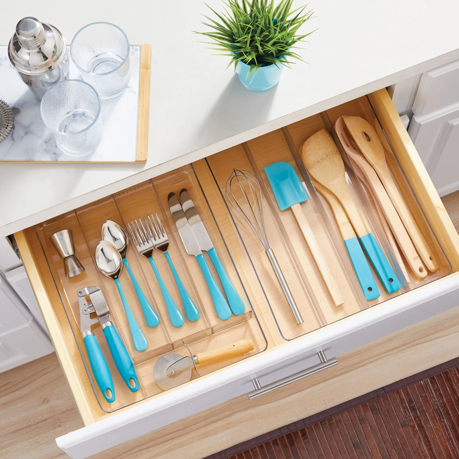 4-Section Utensil Drawer Organizer 2 4-Section Utensil Drawer Organizer - Image 2