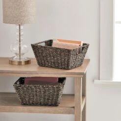 Woven Seagrass Basket 12 X 9 X 6 12 Woven Seagrass Basket 12 X 9 X 6 -Home storage 2000 Square JPG 10196MDHS.PT01